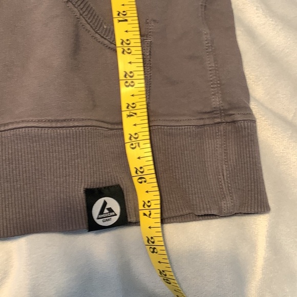 Mens American giant size large gray distressed basic hoodie made in USA 56913 - Picture 9 of 9